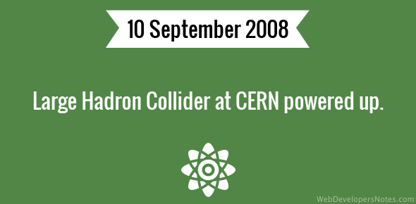 Large Hadron Collider at CERN powered up cover image