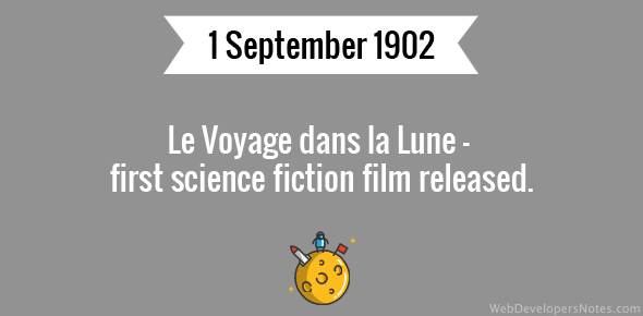 Le Voyage dans la Lune – first science fiction film released cover image