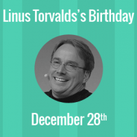 Linus Torvalds Birthday - 28 December 1969