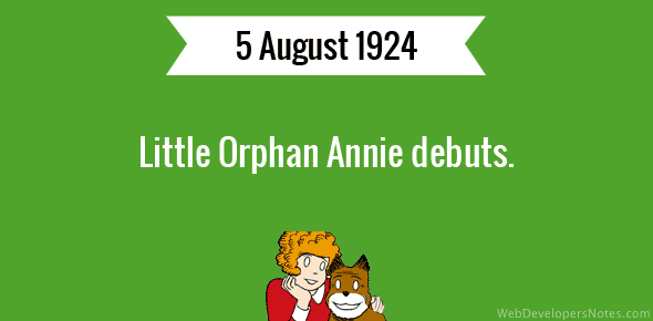 Little Orphan Annie debuts cover image