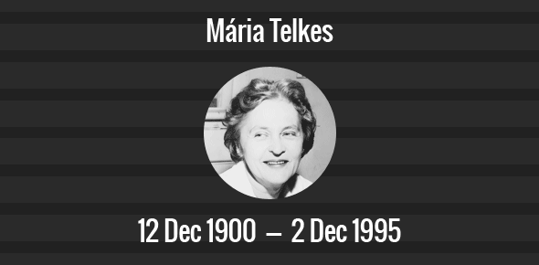 Mária Telkes cover image