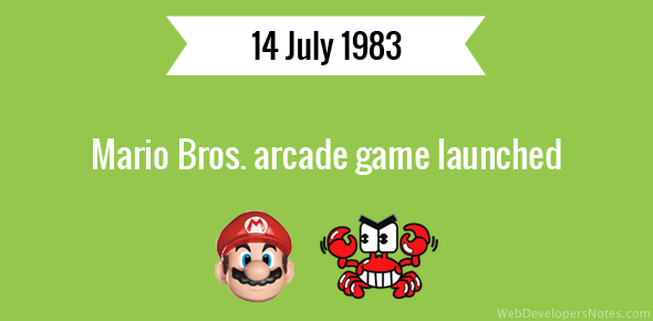 Mario Bros. arcade game launched cover image