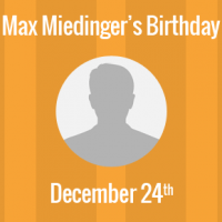 Max Miedinger Birthday - 24 December 1910