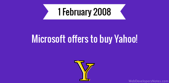 Microsoft offers to buy Yahoo! cover image