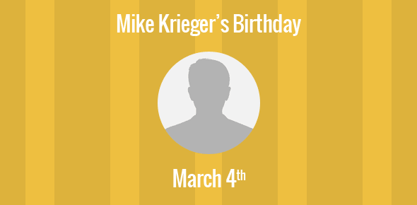 Mike Krieger Birthday - 4 March 1986