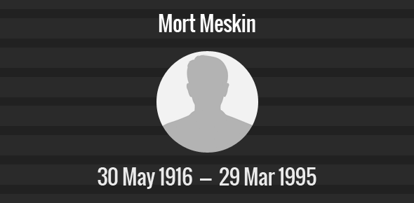 Mort Meskin Death Anniversary - 29 March 1995