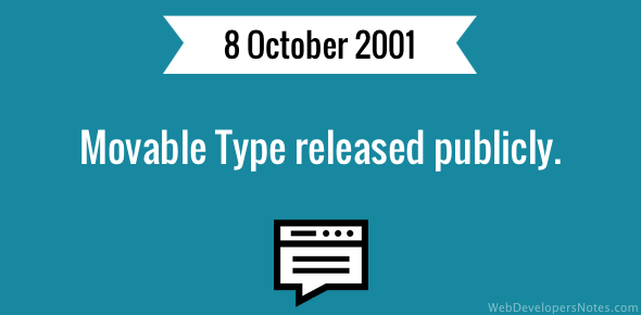 Movable Type released publicly cover image