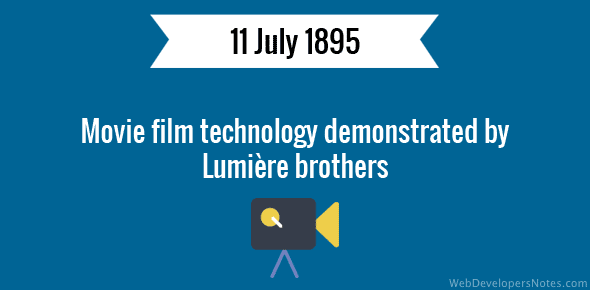 Movie film technology demonstrated by Lumière brothers cover image