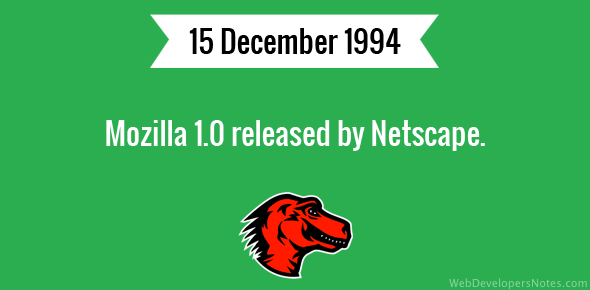 Mozilla 1.0 released by Netscape cover image