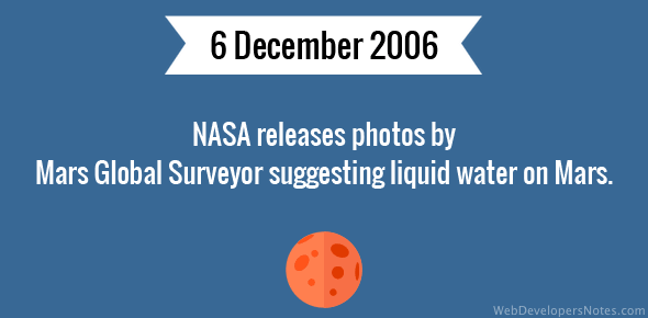NASA releases photos by Mars Global Surveyor suggesting liquid water on Mars cover image