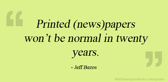 Newspapers won’t be normal in 20 years cover image