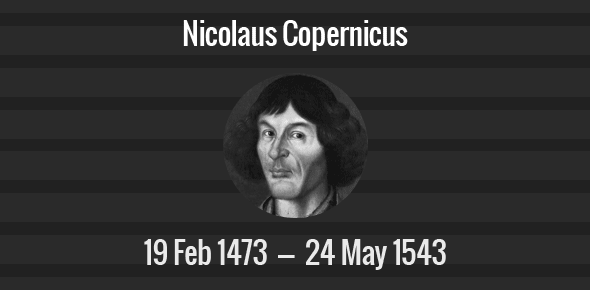 Nicolaus Copernicus Death Anniversary - 24 May 1543