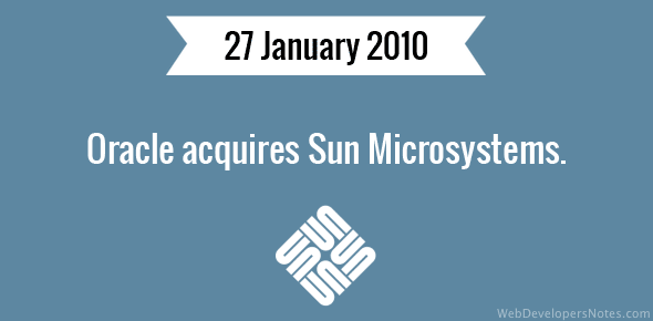 Oracle acquires Sun Microsystems cover image