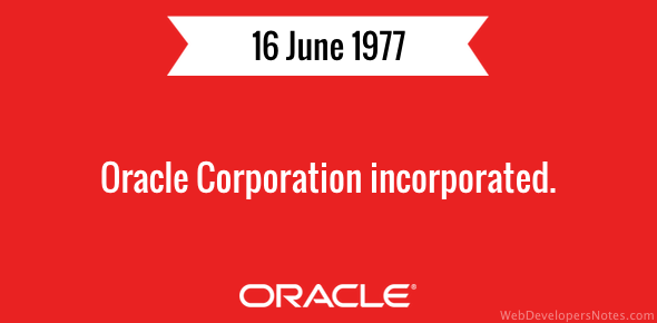 Oracle Corporation incorporated cover image
