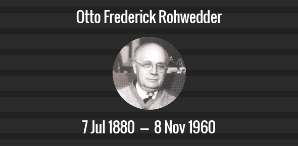 Otto Frederick Rohwedder cover image
