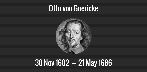 Otto von Guericke Death Anniversary - 21 May 1686