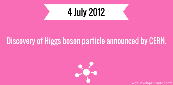 Particles consisted with Higgs boson discovered