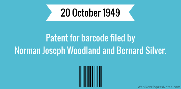 Patent for barcode filed cover image