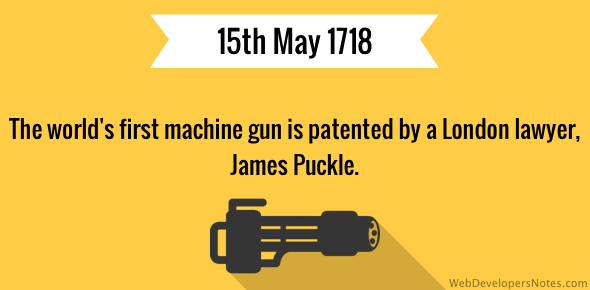 World’s first machine gun patented cover image