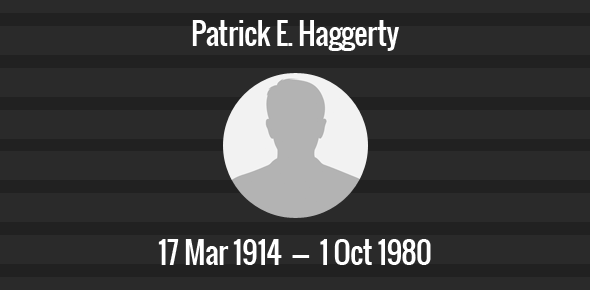 Patrick E. Haggerty cover image