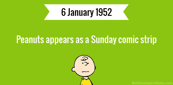 Peanuts appears as a Sunday comic strip cover image