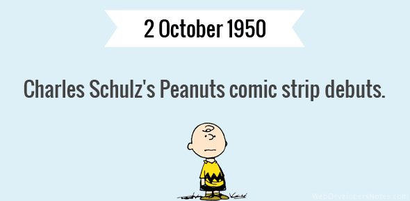 Charles Schulz's Peanuts comic strip debuts.