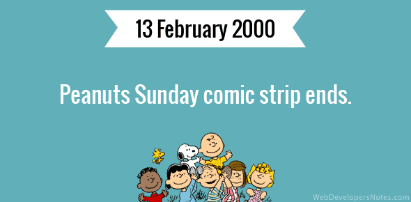 Peanuts Sunday comic strip ends cover image
