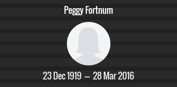 Peggy Fortnum Death Anniversary - 28 March 2016