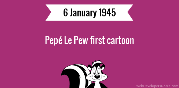 Pepé Le Pew first cartoon cover image