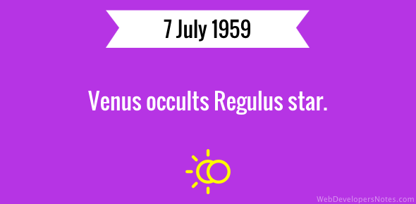Planet Venus occults Regulus cover image