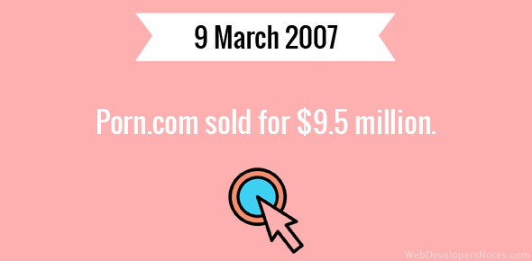 Porn.com sold for $9.5 million cover image