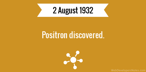 Positron discovered cover image