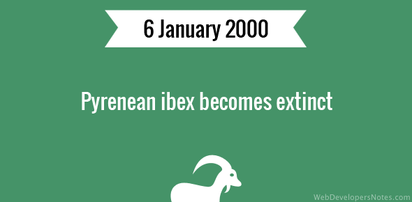 Pyrenean ibex becomes extinct cover image