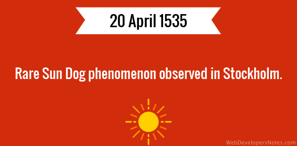 Rare Sun Dog phenomenon observed in Stockholm cover image