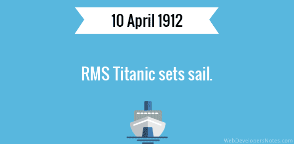 RMS Titanic sets sail cover image