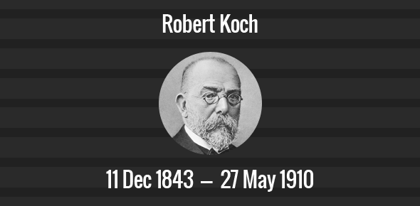 Robert Koch Death Anniversary - 27 May 1910