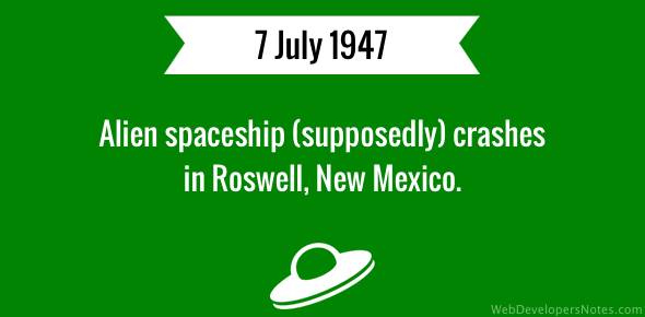 Roswell incident of a alien spaceship crashing cover image