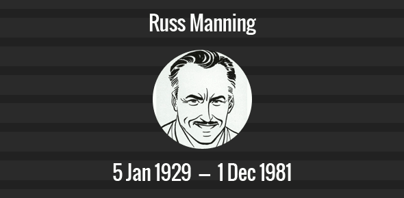 Russ Manning Death Anniversary - 1 December 1981