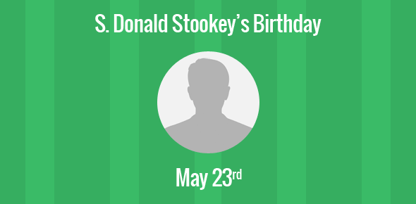 S. Donald Stookey Birthday - 23 May 1915