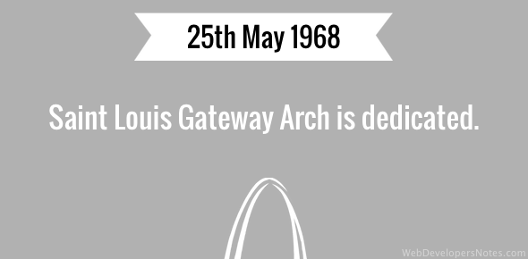 Saint Louis Gateway Arch is dedicated cover image