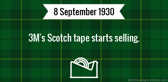 Scotch tape starts selling cover image