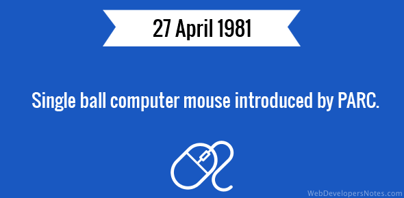 Single ball computer mouse introduced by PARC cover image