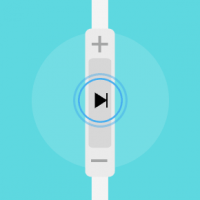 Skip tracks by pressing EarPod center button twice