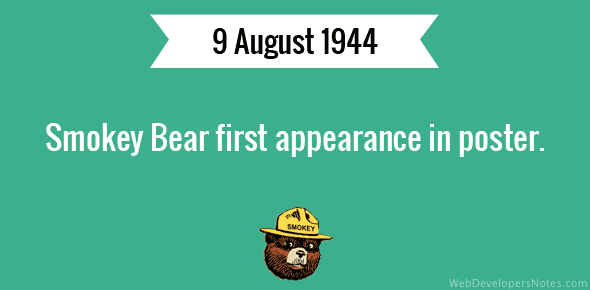 Smokey Bear first appearance in poster cover image