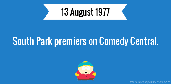 South Park premiered – first episode on Comedy Central cover image