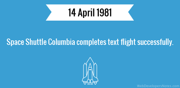 Space Shuttle Columbia completes text flight successfully cover image