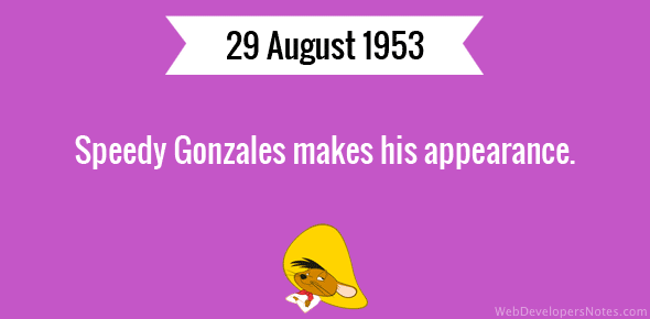 Speedy Gonzales first cartoon appearance cover image