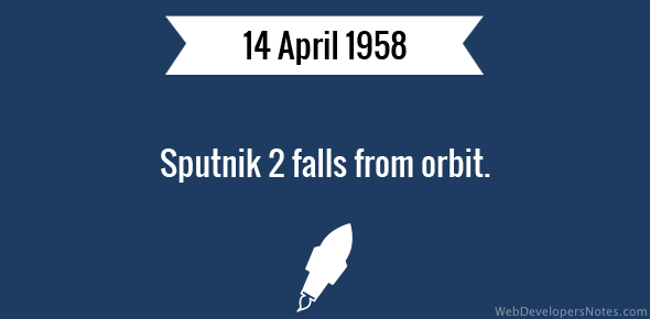Sputnik 2 falls from orbit cover image