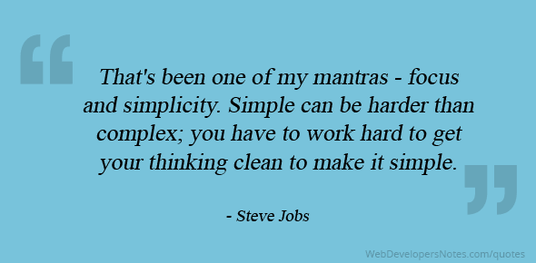 Steve Jobs mantra – focus and simplicity cover image