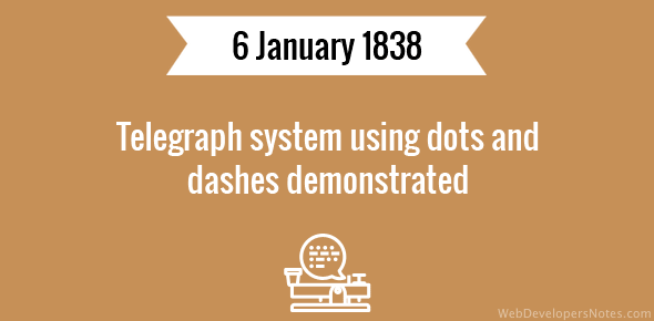 Telegraph system using dots and dashes demonstrated